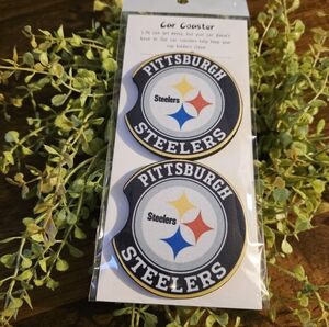 Pittsburgh Steelers Car Coasters - Black and Gold